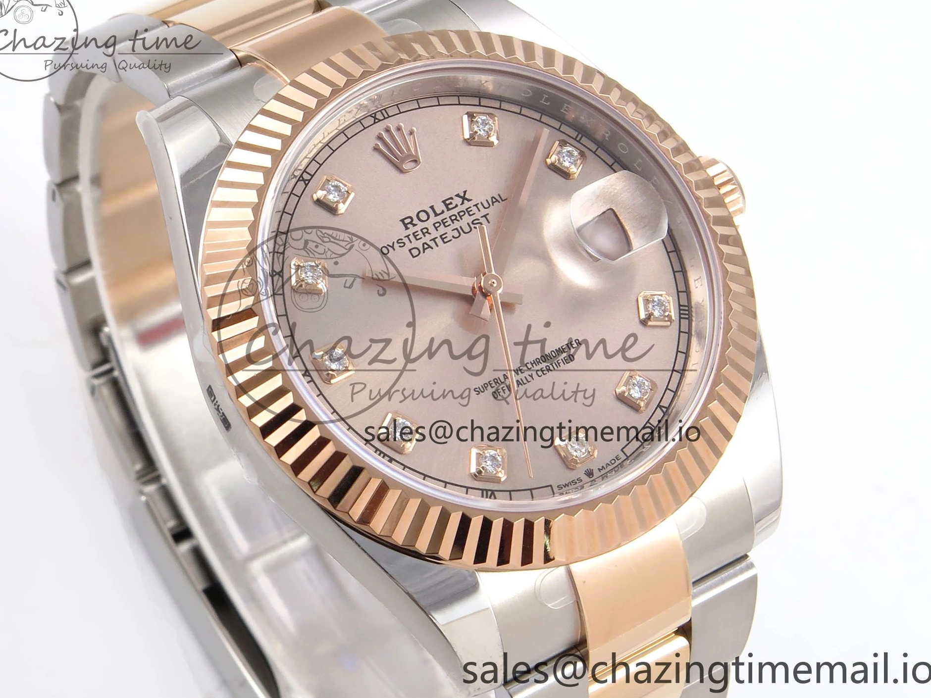 SH3235（Gain Diamonds Oyster 904L DateJust 126331 Steel Dial ARF RG on Edition 41 SS Bracelet 1:1 Weight） Best RG 0517